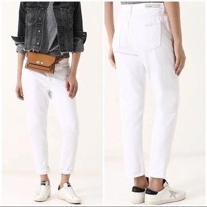 GRLFRND Kiara High Waist Boyfriend Jeans 28 Waxen White Button Fly
